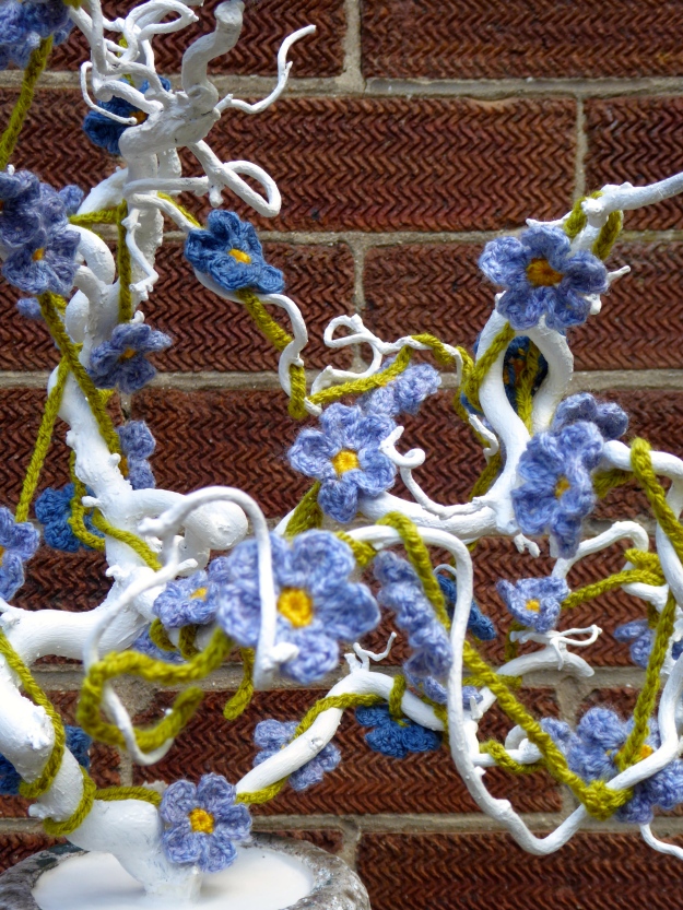 Crochet forget-me-not tree
